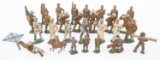 WWI BRITISH ARMY MEN CAST IRON FIGURINES LOT OF 29