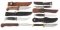 KA-BAR REMINGTON & CASE XX HUNTING KNIVES LOT OF 6