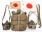 WWII JAPANESE ARMY FLAGS & FIELD GEAR LOT