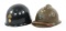 WWII - COLD WAR FRENCH ARMY HELMET LOT OF 2