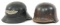 WWII GERMAN LUFTSCHUTZ & M34 FIRE POLICE HELMETS