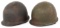 WWII US ARMY & NAVY M1 COMBAT HELMET LOT OF 2