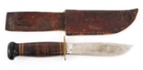 MARBLES 5 IDEAL HUNTING KNIFE WITH LEATHER SHEATH