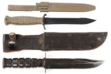 USN CAMILLUS MARK 2 & GLOCK MODEL 81 COMBAT KNIVES