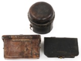 CIVIL WAR 1863 LIMBER BUMPER PAD & AMMO BOX LOT