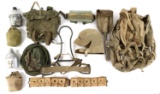 WWII US ARMY RUCKSACK - CANTEEN & FIELD GEAR LOT