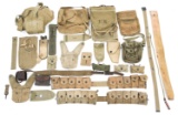 WWII US ARMY CARTRIDGE BELT & FIELD GEAR LOT