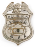 WWII USNR NAVY 23rd CB MASTER AT ARMS BADGE