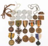 WWI US ARMY AEF SERVICE AWARD MEDALS & DOGTAGS