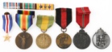 US - FRENCH & WWII GERMAN MEDAL LOT