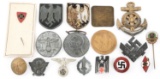 WWII GERMAN MEDAL - BADGE - INSIGNIA AND PINS LOT