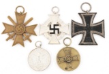 WWII GERMAN IRON CROSS AND MEDALS LOT