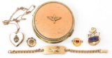 WWII US HOME FRONT LADIES COMPACT & JEWELRY LOT