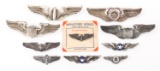 WWII US AAF QUALIFICATION WINGS LOT OF 10