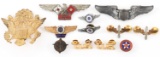 WWII US LEGION OBSERVER & AAF WINGS INSIGNIA LOT