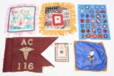WWI - WWII MEDICAL CORPS PENNANT & PILLOW COVERS