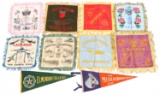 WWI TO COLD WAR US ARMY PENNANT & PILLOW COVERS