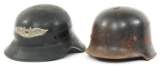 WWII GERMAN LUFTSCHUTZ & M34 FIRE POLICE HELMETS