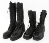 US ARMY & LINEMAN BLACK LEATHER BOOTS LOT