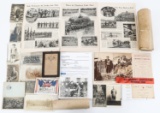 WWI US ARMY AEF 332nd INF RGT PHOTO & MENU LOT