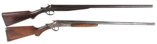 CRESCENT 16 GA & FULTON 12 GA BREAK OVER SHOTGUNS