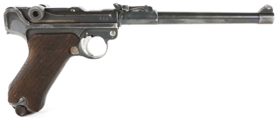 1917 DWM LANGE P.08 ARTILLERY LUGER 9mm PISTOL