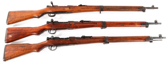 WWII JAPANESE TYPE 99 ARISAKA RIFLE LOT OF 3