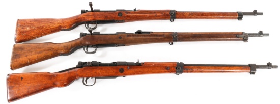 WWII JAPANESE TYPE 99 ARISAKA RIFLE LOT OF 3