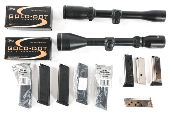 FIREARM SCOPES MAGAZINES AND AMMUNITION LOT