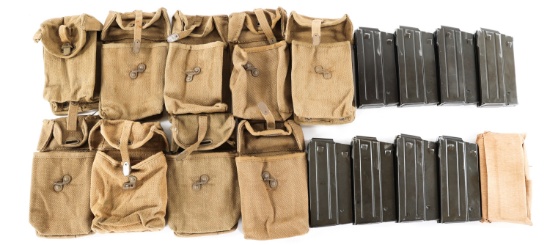 BM 59 RIFLE MAGAZINE WITH POUCH LOT OF 9