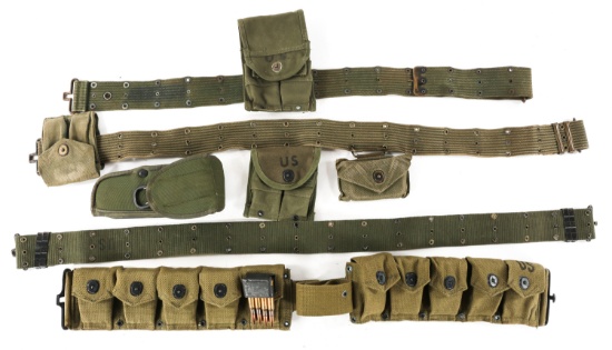 WEB GEAR, AMMUNITION, AND HOLSTER LOT