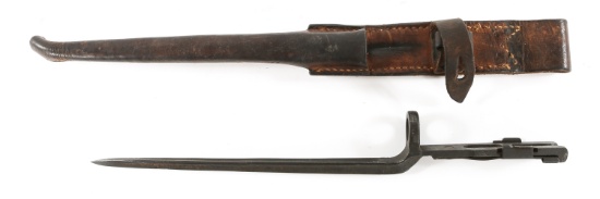 WWII US M1941 JOHNSON RIFLE BAYONET WITH SCABBARD
