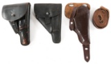 WALTHER MODEL PPK LEATHER HOLSTER LOT OF 3