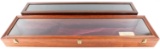 RIFLE AND SWORD WOOD DISPLAY CASE LOT OF 2