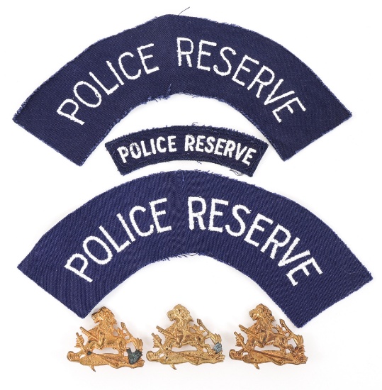 RHODESIA BSAP RESERVE BADGES & SHOULDER PATCHES