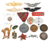 US & WORLD MILITARY BADGE INSIGNIA & COINS LOT