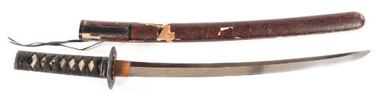 JAPANESE WAKIZASHI SWORD WITH SCABBARD