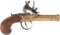 BRASS FLINTLOCK .45 CAL BOOT PISTOL