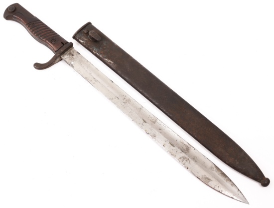 WWI GERMAN 1898/05 BUTCHER BAYONET WITH SCABBARD