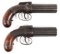 PAIR OF ALLEN & THURBER PEPPERBOX REVOLVERS