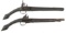PAIR OF 18TH C. ALBANIAN MIQUELET PISTOLS