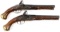 FRENCH MLE 1733 BLACHON FLINTLOCK PISTOL PAIR