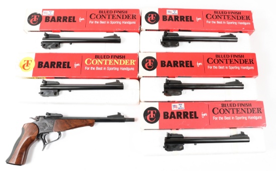 THOMPSON CONTENDER TARGET PISTOL & 6 BARRELS