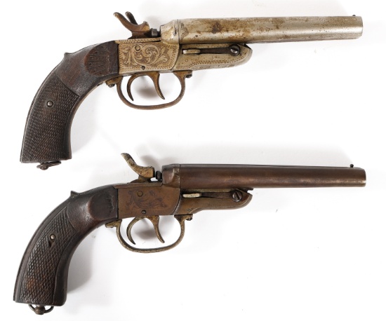 1920s SPANISH DOUBLE BARREL PISTOLS LOT OF 2