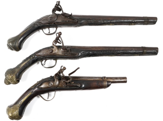 19th C. FLINTLOCK PISTOLS FOR PARTS OR REPAIR