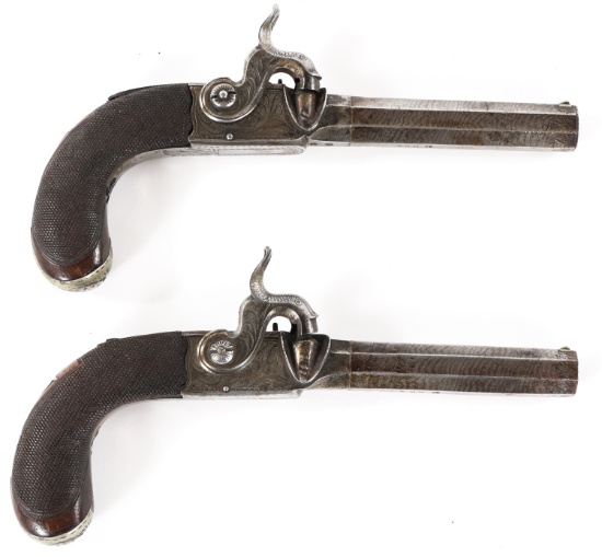 RICH HOLLIS LONDON PERCUSSION PISTOL PAIR