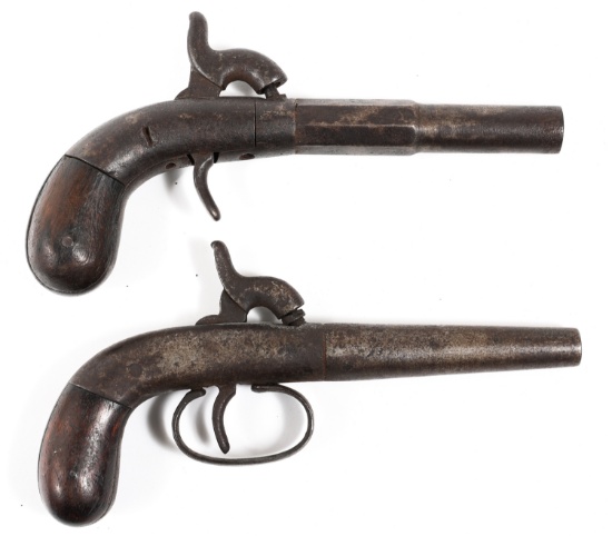 19TH C. PERCUSSION MUFF PISTOLS LOT OF 2