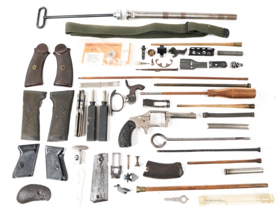 MISCELLANEOUS FIREARM PARTS AND CLEANING PARTS LOT