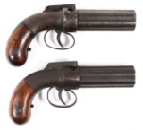 PAIR OF ALLEN & THURBER PEPPERBOX REVOLVERS