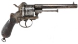 19th C. BELGIAN PINFIRE .44 CALIBER REVOLVER